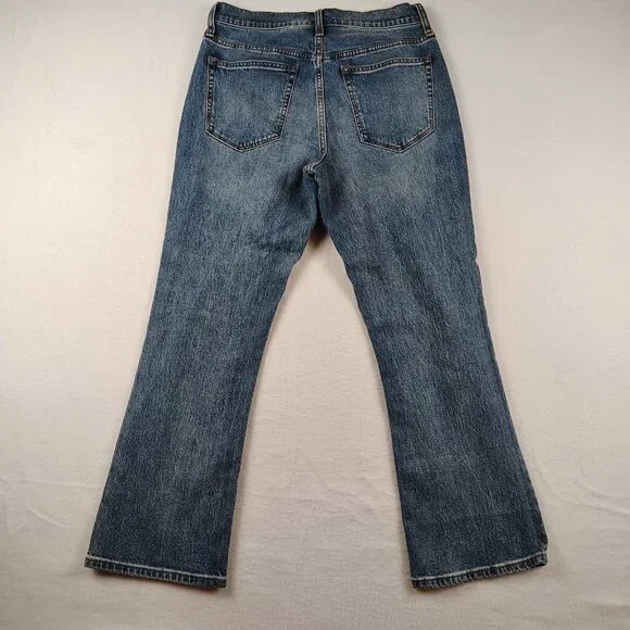 J.Crew High-Rise Crop Flare Jeans Womens sz 27 Button Fly Re- Imagined - Picture 2 of 11